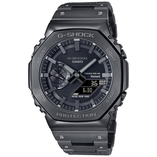Casio G-Shock GM-B2100BD-1ADR Black IP Black Analog-Digital Dial Black IP Stainless Steel Solid Band Men's Watch Tough Solar Bluetooth G1271