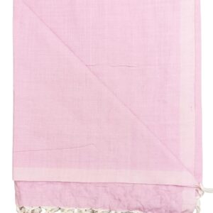 Bhagalpuri Dull Andi Chadar Plain Double Thread 54X100 inch Pink