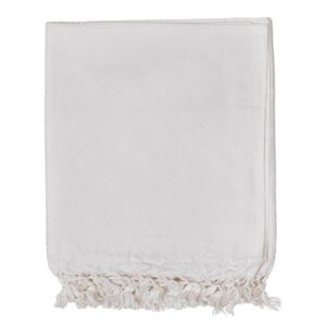 Bhagalpuri Designer Cotton Chadar 53x100 inch White