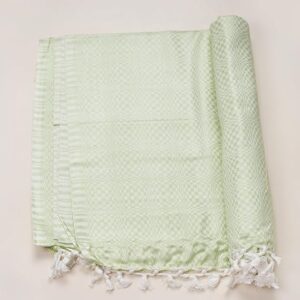 Bhagalpuri Designer Cotton Chadar 53x100 inch Parrot Green