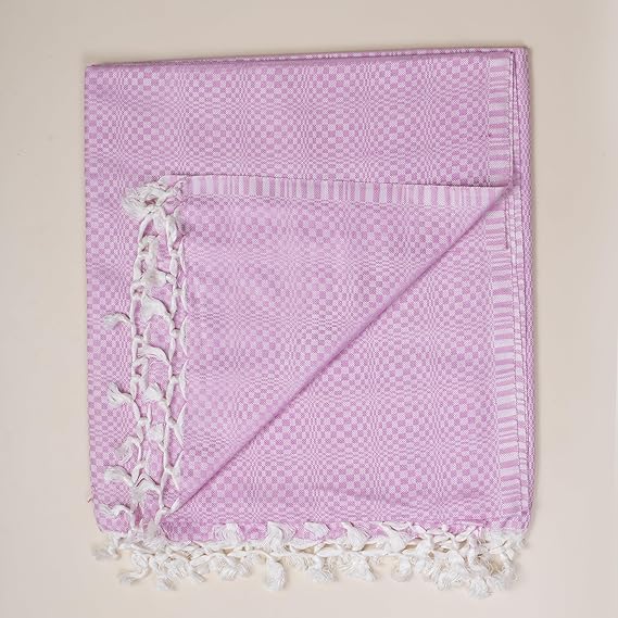 Bhagalpuri Designer Cotton Chadar 53x100 inch Purple - Image 3