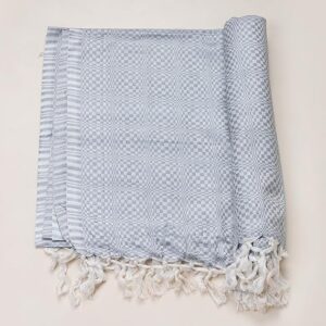 Bhagalpuri Designer Cotton Chadar 53x100 inch Grey