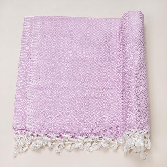 Bhagalpuri Designer Cotton Chadar 53x100 inch Purple - Image 2